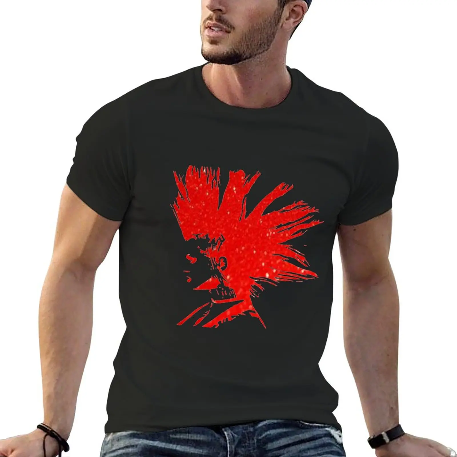 Distillers Brody Red Glitter T-Shirt man t shirt sweat tshirts for men