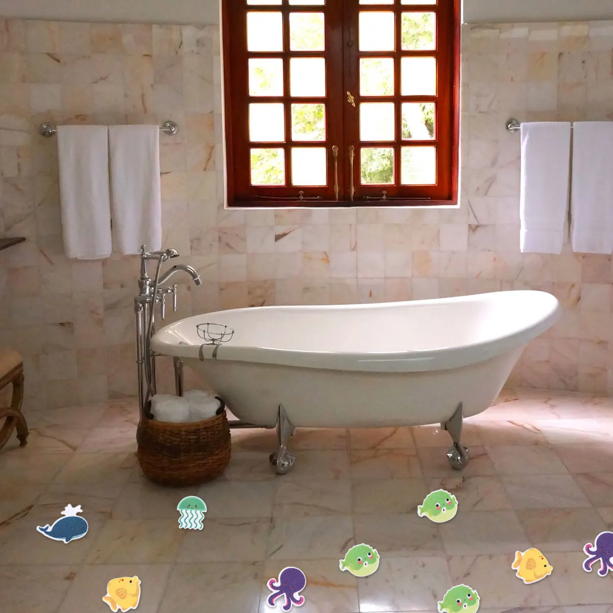 

10pcs Bathtub Stickers Anti Slip Self-Adhesive Bathtub Mat Stickers for Bathroom Bathtub Kids Baby Room Decor Bedroom Decoration