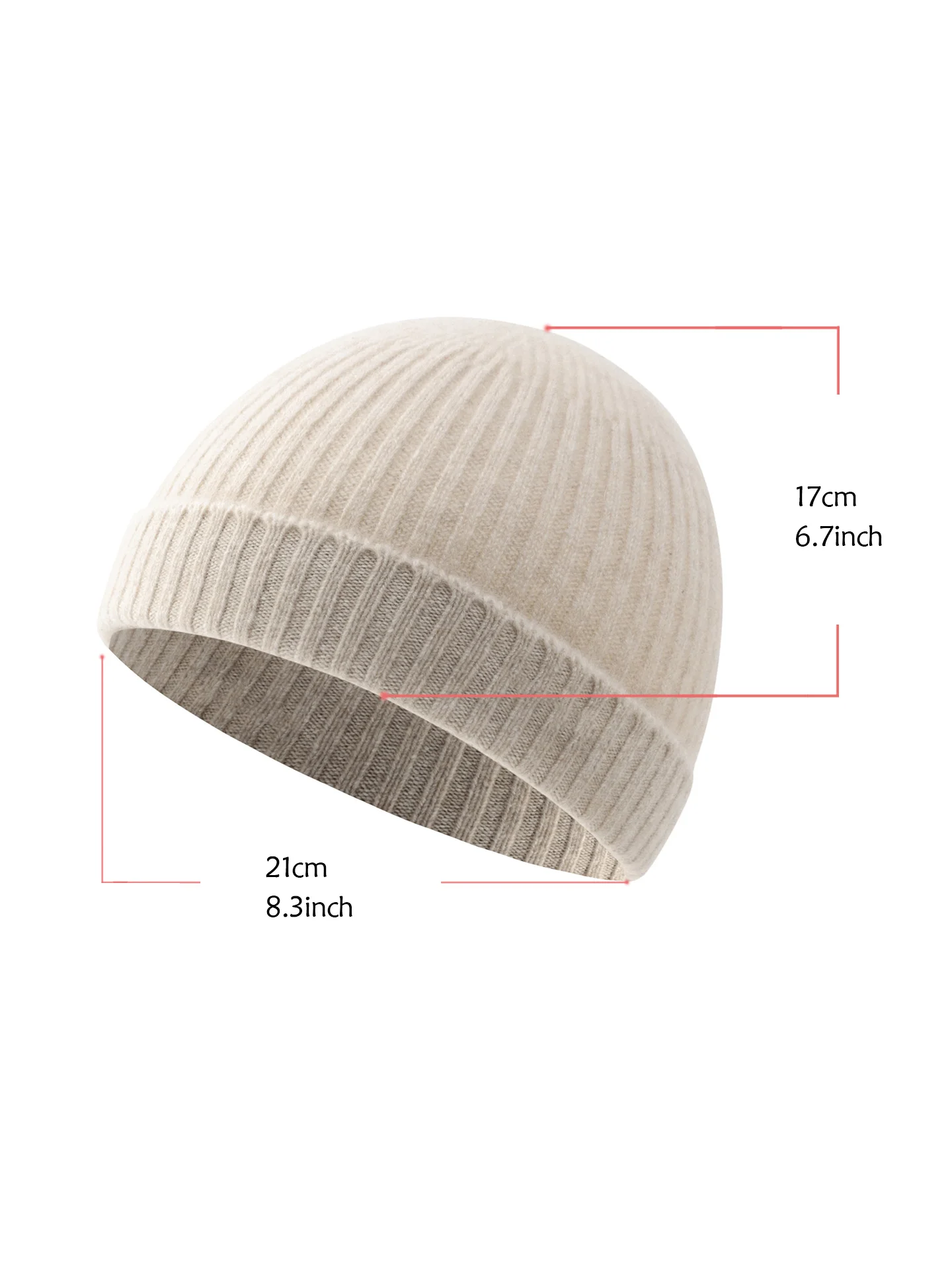 Men's 100% Cashmere Knitted Trawler Beanie Skullcap Watch Caps Simple Ribbed Fisherman Beanies Unisex Warm Dockers Hat Berets