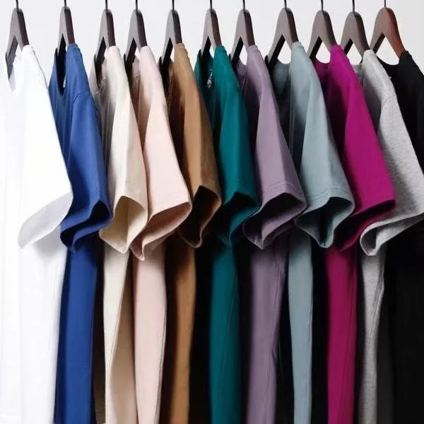 Heavyweight Pure Cotton round Neck Short Sleeve T-Shirt Unisex Loose Fit Breathable Multi-Color Daily Wear Comfortable Top