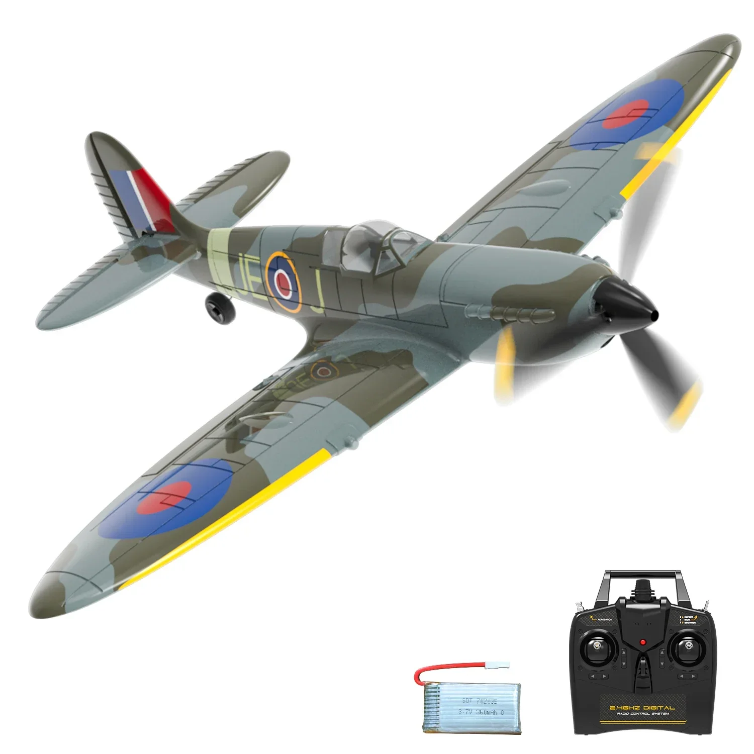 

76112 Fixed Wing Remote Control Aircraft Spitfire Fighter Model 2.4G 4 Channel Outdoor Radio Remote Control Aircraft