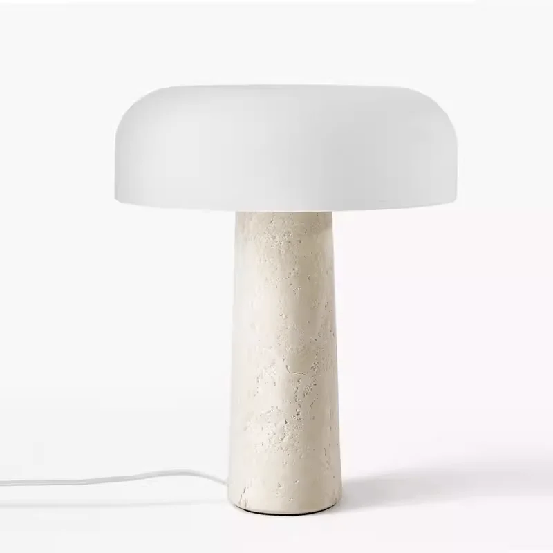 Nordic Design Luxury Mushroom Table Lamp LED Marble Stone Interior Desk Lights for Christmas Decoration Living Room Sofa Bedside