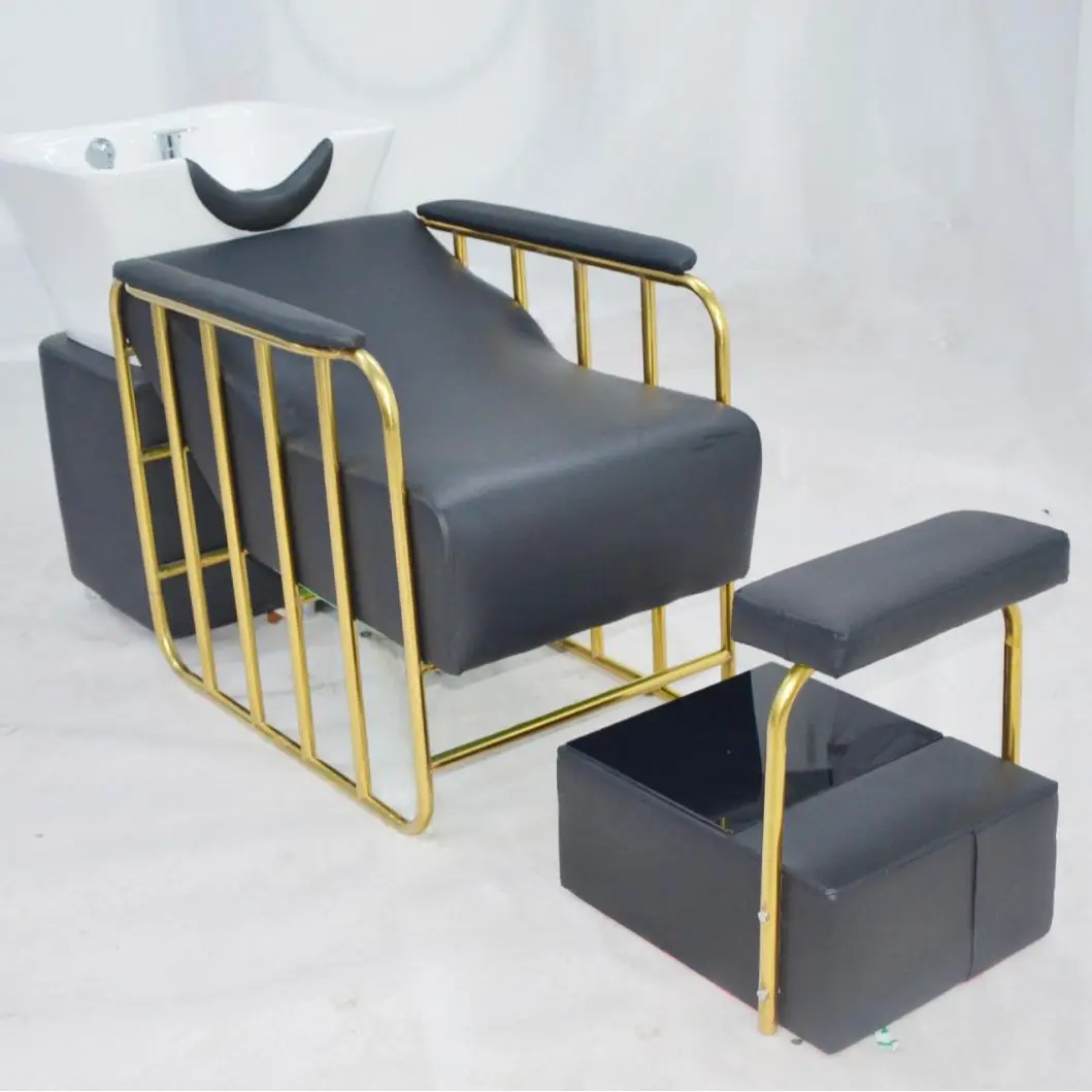 

Fashion Shampoo Barber Shop Special Massage Bed Flush Salon Ceramic Basin Hair Salon Salon Hair Bed Wholesale