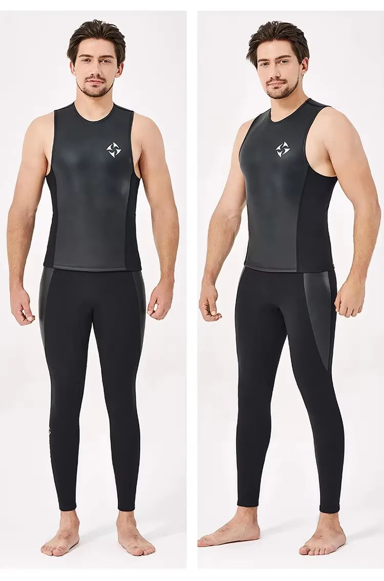 Männer Frauen 2MM Neopren Glattes Haut Neoprenanzug Weste Surfen Schwimmen Tauchen Anzug Westen Triathlon Für Scuba Schnorcheln Speerfischen Tops – Detail 10