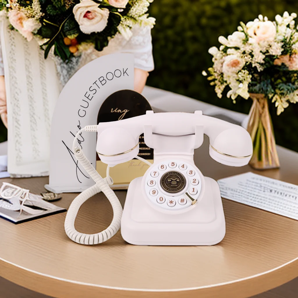 Audio Guestbook Telephone Wedding Phone For Party Gathering Audio Guest Book Telephone DIY Original Guestbook Message Recording