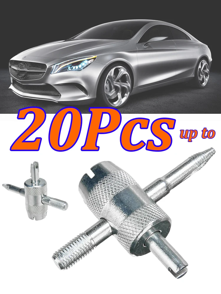 Outil de retrait de noyau de Valve de pneu de voiture, tournevis, extracteur de tige de Valve, clé de réparation de pneu de voiture, outil d'installation, 1 à 20 pièces