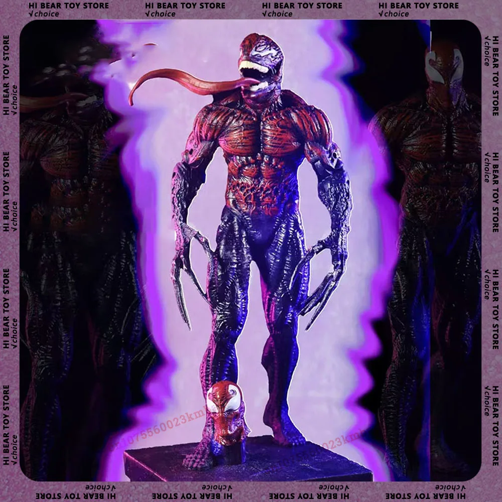 30CM Venom Symbiote Spider-Man Anime Figure Comic Series Toxin Symbiont 2 Heads Action Figurine PVC Model Collection Toy Gifts