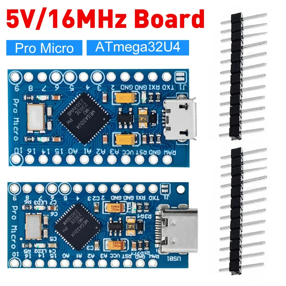 Pro Micro Development Module Board ATmega32U4 5V 16MHz Replace For arduino ATMega 32U4 Pro Mini Voltage Regulator With 2 Row Pin