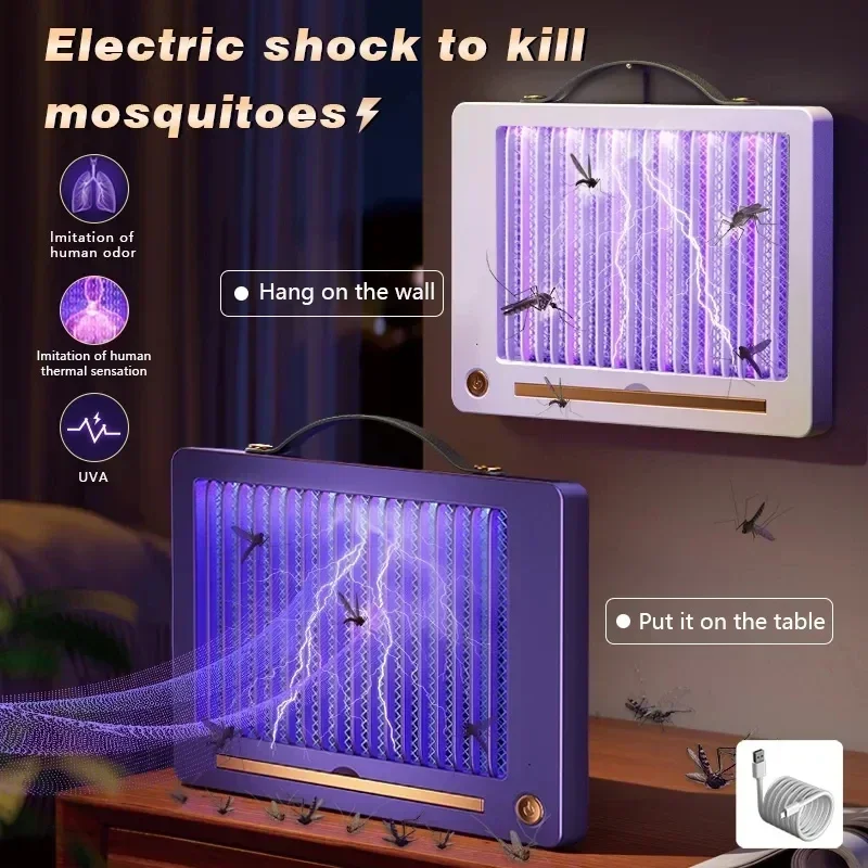 New Wall Mounted Electric Mosquito Killer Lamp Fly Insect Trap Lamp Bug Zapper Noiseless Mosquito Insect Killer for Home Outdoor