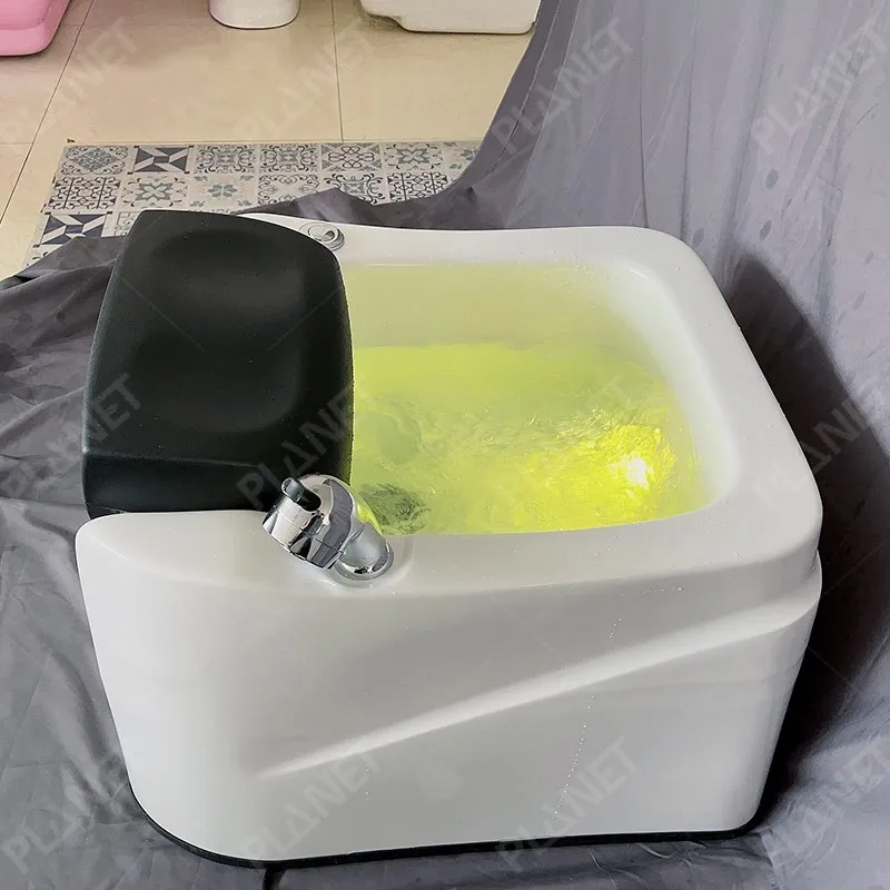 Electric Pedicure Basin, Acrylic Fiberglass Foot Spa Bowl, Portable Foot Bath Tub, Pipeless Salon Pedicure Spa, 570x570x330mm