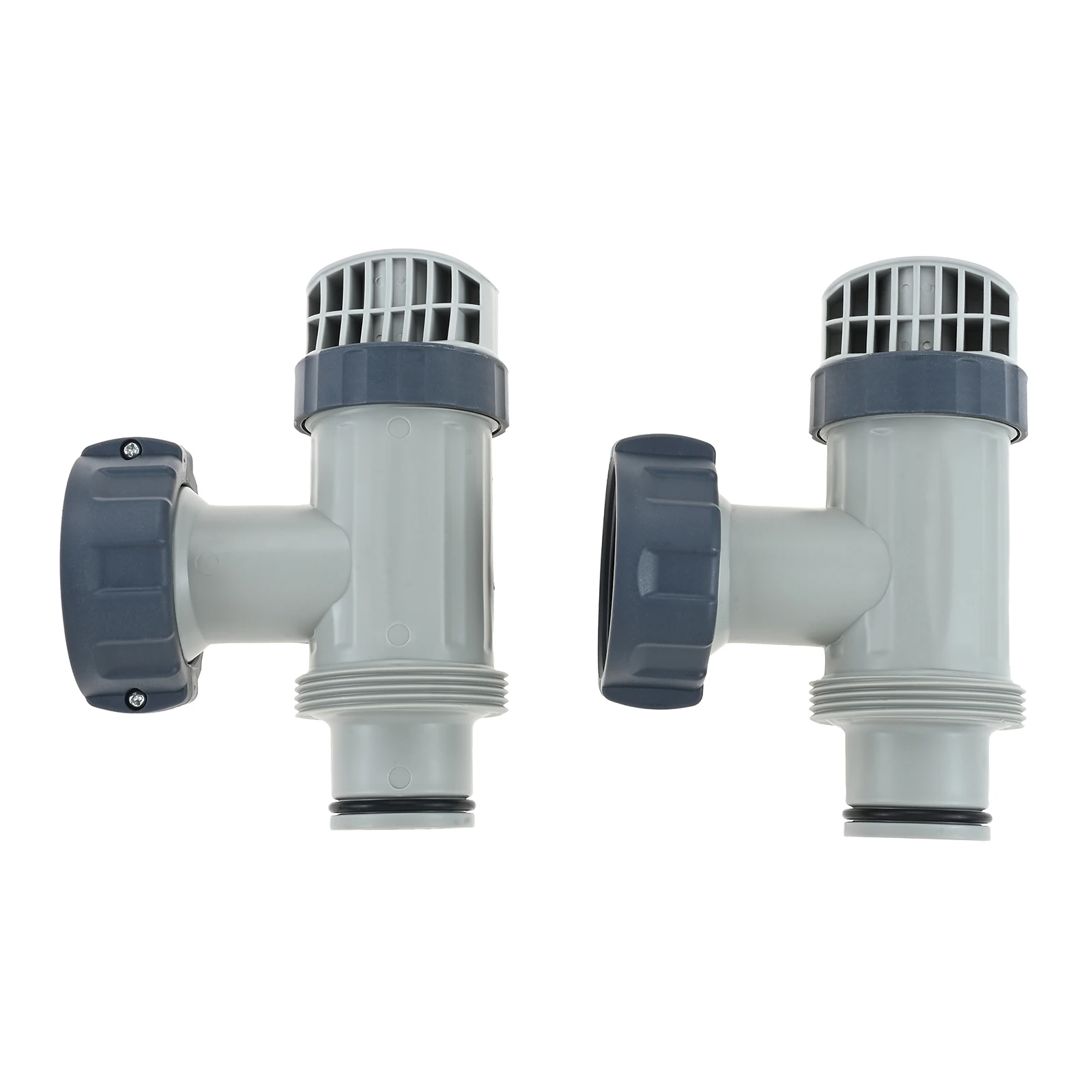 2pcs Pool Hose Adapter Replacement Intex Plunger Valves for Intex Above Ground Plunger Valves with Gasket & Nut Replacement Part