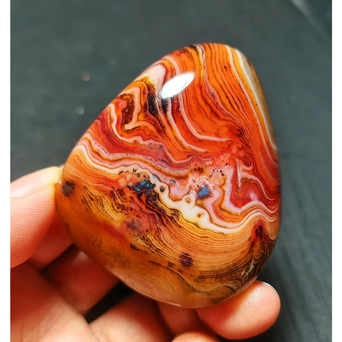 Banded Agate Rainbow Color, Artisan Stone, Polished Tumbled, Vase Filler, Natural Stone, Crystal Collection, Table Display