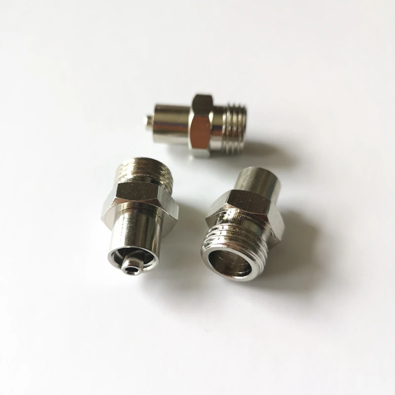 male luer connector G1/4 male thread manufacturer retail wholesale metal luer lock fittings nickel plated brass adapter