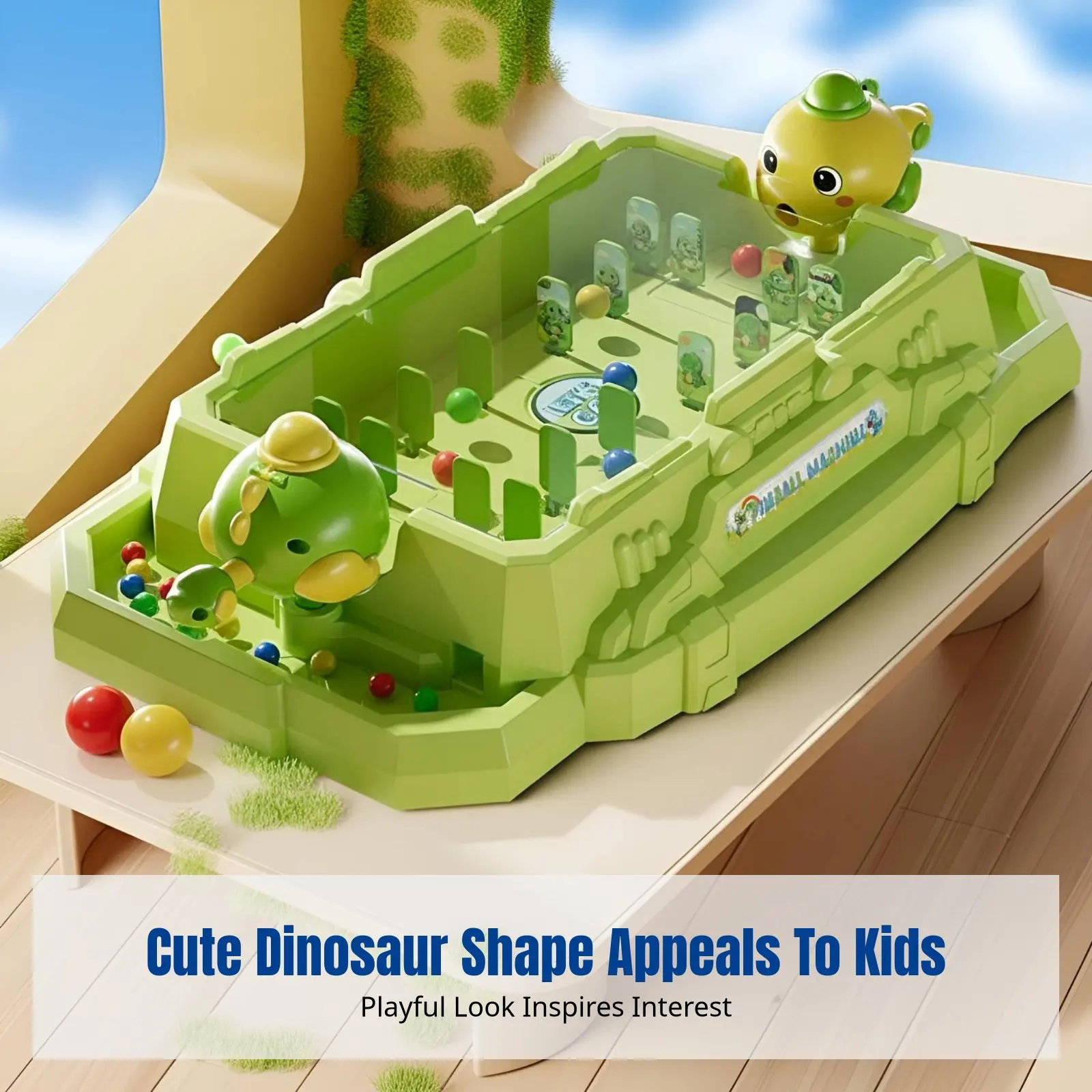

Kids Marble Game Machine, Two-Player Battle, Cartoon Dinosaur Goose, Desktop Educational Toy, Concentration Training