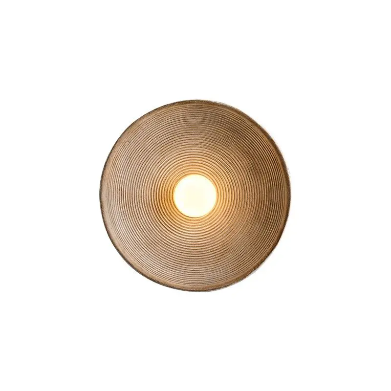 Wabi sabi-Lámpara de pared redonda para decoración del hogar, candelabros de resina de vidrio Retro Para Loft, sala de estar, dormitorio, pasillo