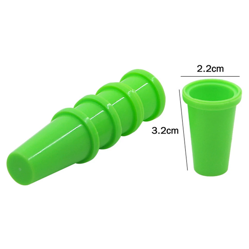 20 PCS Colored Thimble Thumb Guard Knitting Needles Caps Protector for Sewing Bride