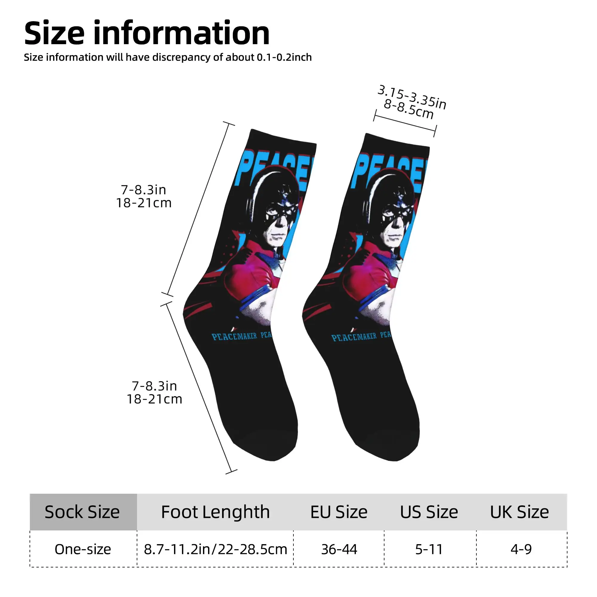  Peacemakers  Socks  Funny Stockings Women Men Comfortable Cycling Socks Spring Pattern Non Slip Socks