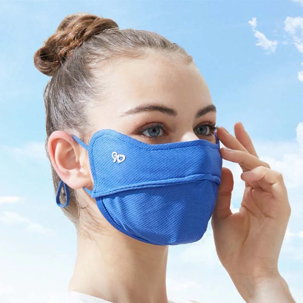 

Breathable Anti-UV Face Cover Ice Silk Mask UV Protection Face Shield Summer Face Cover Summer Adjustable Sunscreen Veil Running