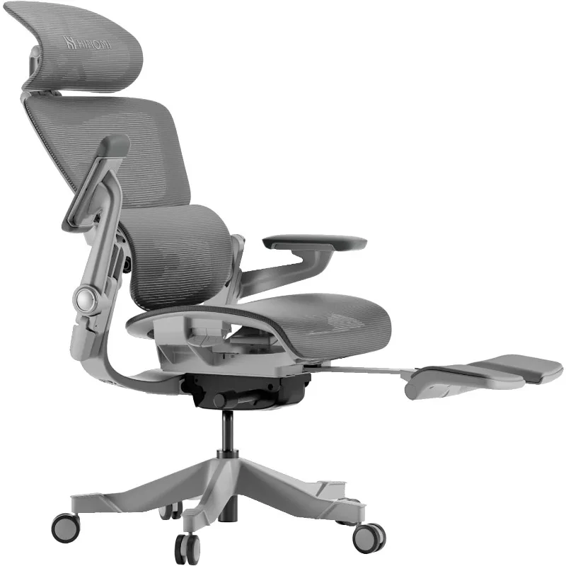 

Ergonomic Office Chair With Footrest - Home Office Desk Chair With Lumbar Support, Mesh Office Chair With Headrest