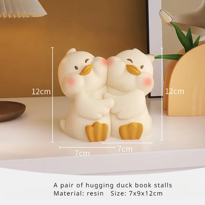 Personalized and  animal art office decorations for European style cute cuddle duck ceramic bookshelves