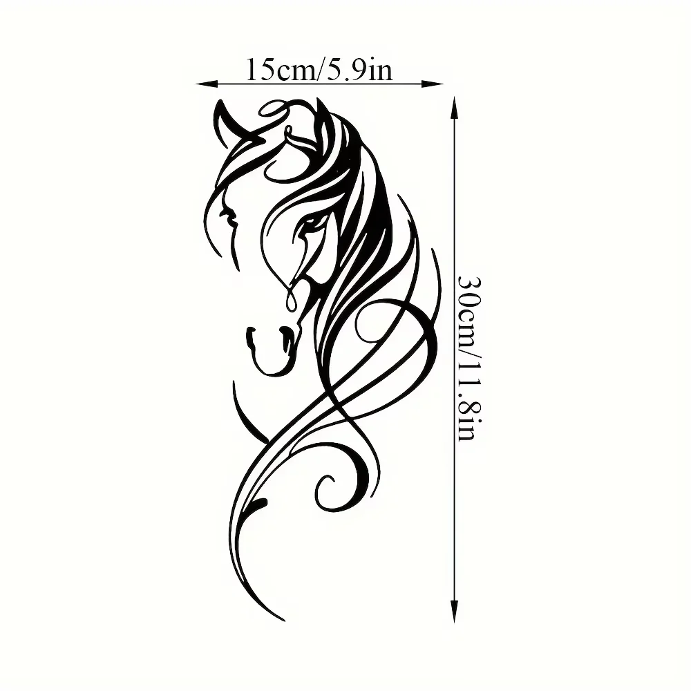 One Piece Abstract Horse Pattern Wall Art - Metal Sign, Vintage Aesthetic Wall Decoration, Hanging Ornament for Stylish Décor