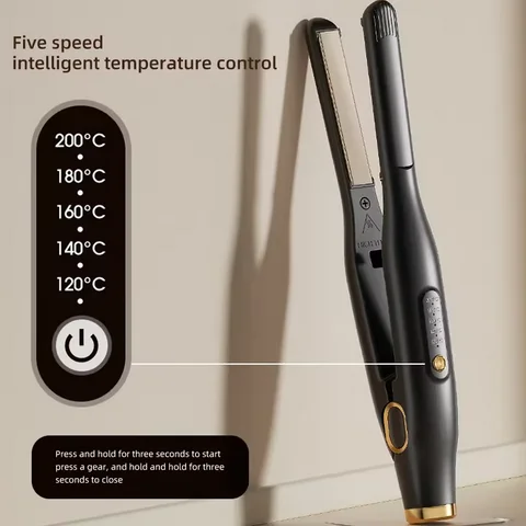 

Утюжок для выпрямления и завивки волос 2-в-1, мини-утюжок-карандаш для коротких волос и бороды, керамический, для домашнего использования