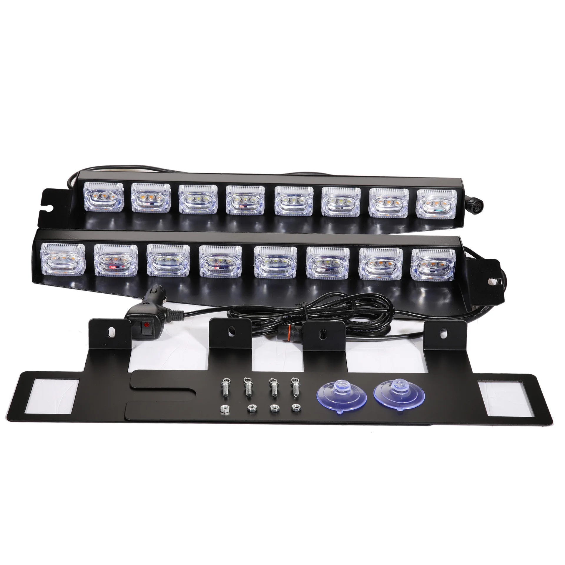 OVOVS 1 Set LED Automobile Sucker Flash Car Front Sunshade Aluminum Warning Lamp Spotlight for ATV UTV