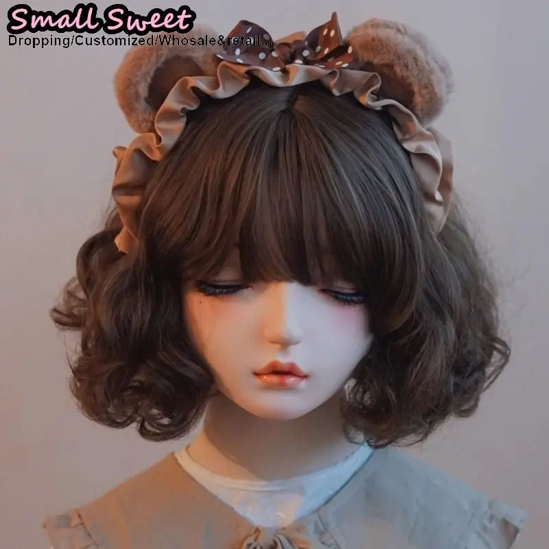 

Готическая Лолита, плюшевый медведь ручной работы в горошек, бант, кружево, пушистые обручи для волос, заколки в стиле панк, стимпанк, субкультурные аксессуары