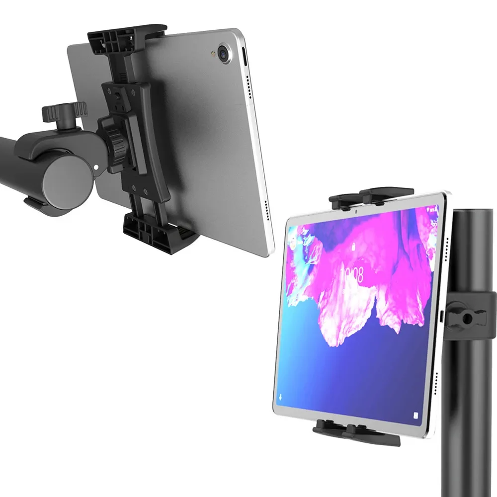 Tablet Stand 4.7-13 '' Clip Bracket Mount on Indoor Exercise Equipment Car Bicycle Handlebar for iPad Tablet Xiaomi Samsung Tabs