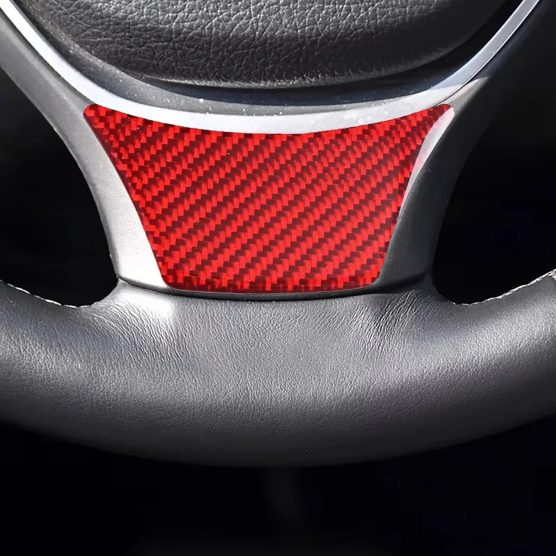 

Red Carbon Fiber Stickers Car Steering Wheel Modification Cover Trim Strips For BMW 5 Series 528 525li F10 Car Inner Accessories