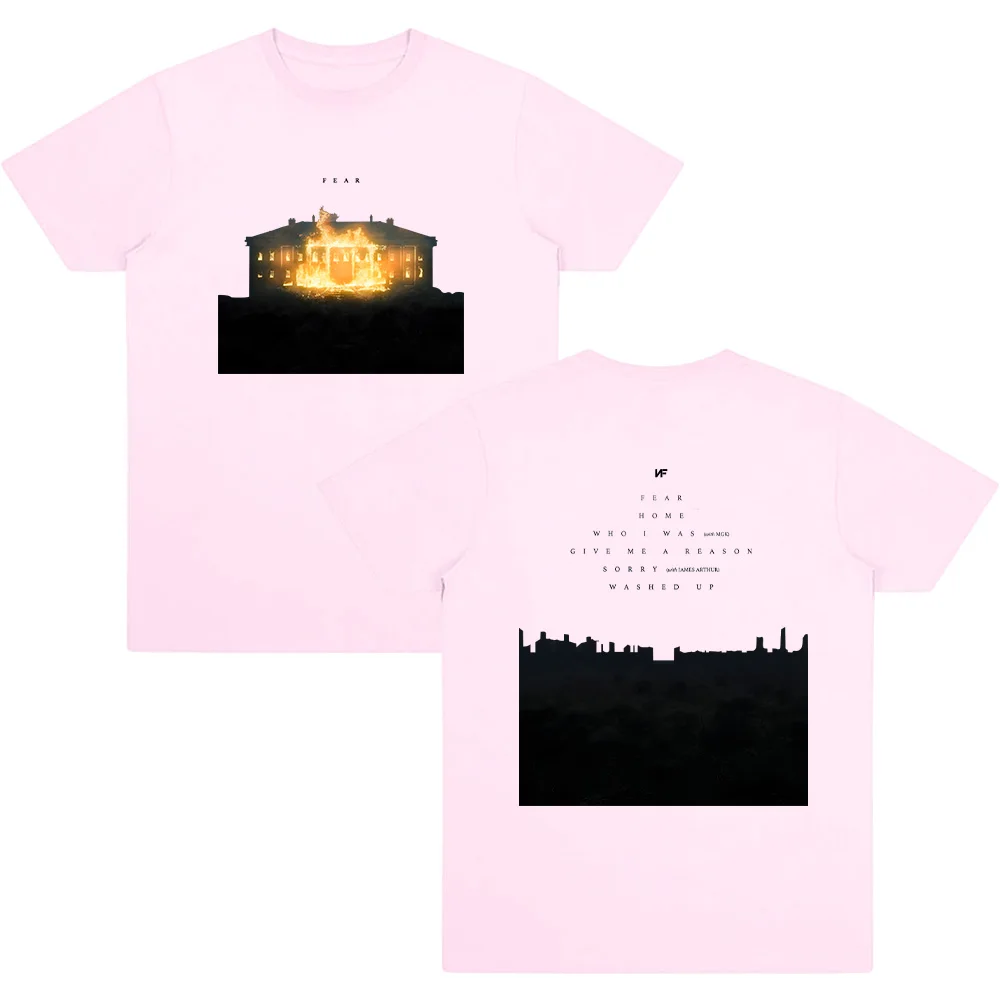 NF Fear Novo Álbum Gráfico Camisetas Homens Mulheres Camisetas de Algodão Casual Manga Curta Harajuku Algodão Confortável Camiseta Streetwear