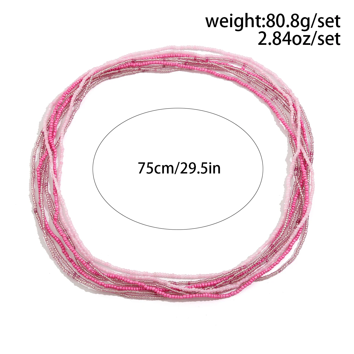 PuRui Pink Beads Waist Chain Multilayer Women\'s Belly Chains New Release Cute Romantic Body Chains For Girls Handmade Jewelry