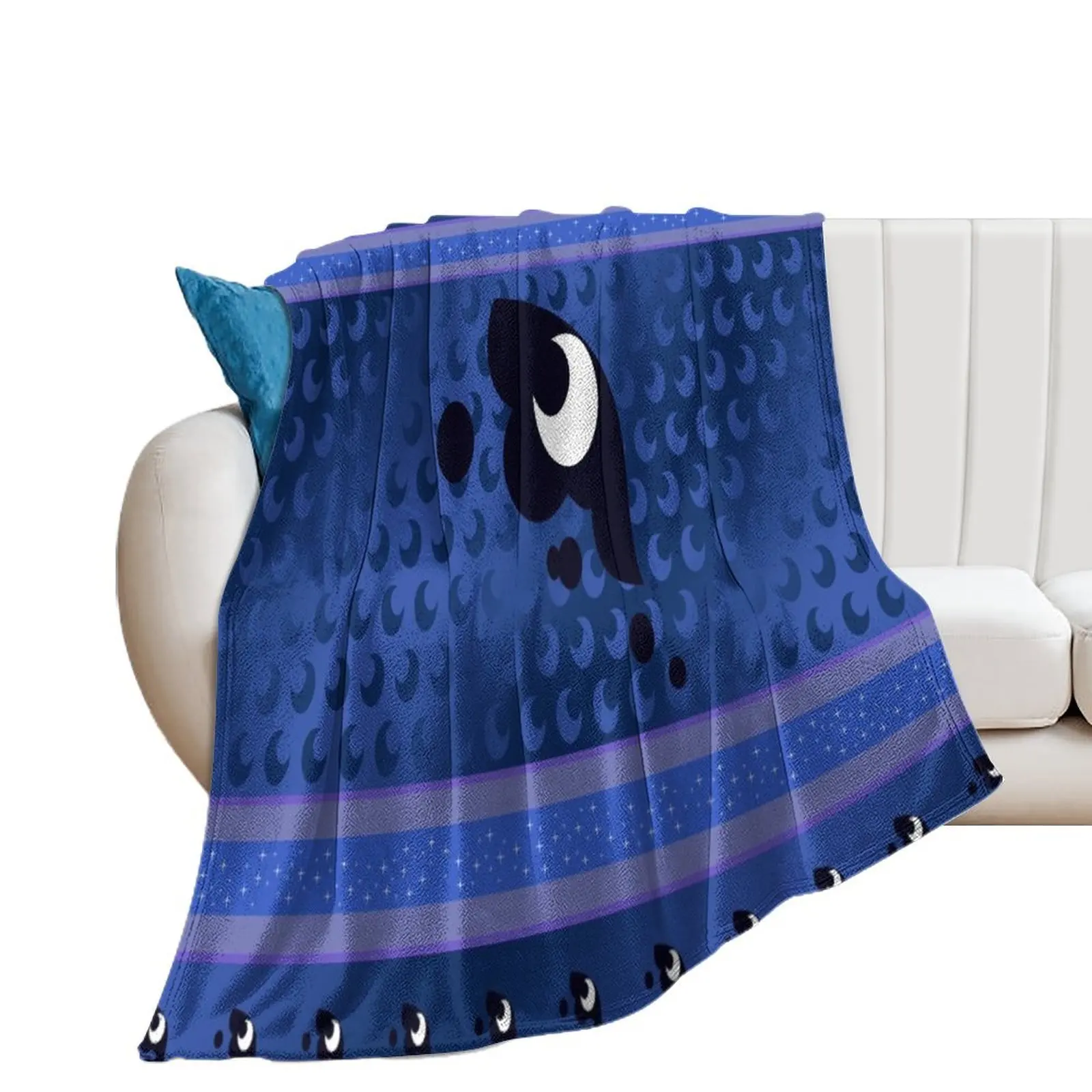 

Princess Luna Night Dark Clouds Half Moon MLP Cutie Mark Sign Special v2 Throw Blanket Soft Beds Summer Beddings Blankets