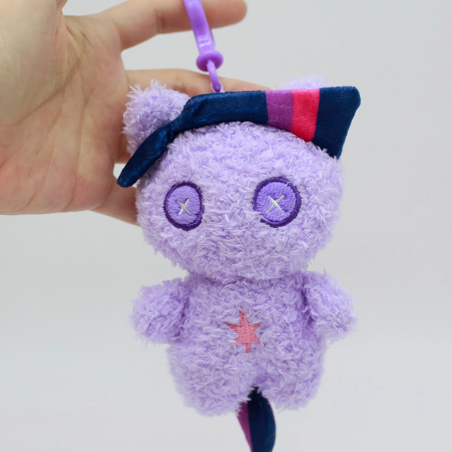 Hasbro My Little Pony Plush Pendants Soft Stuffed Keychain Bag Backpack Ornaments Applejack Pinkie Pie Christmas Gift