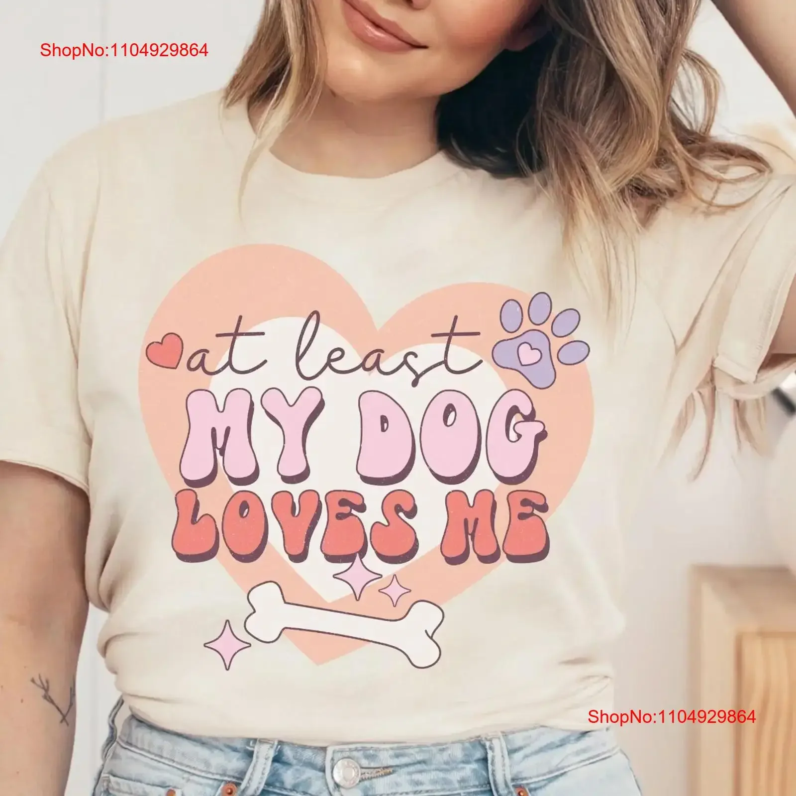 

Футболка Dog Love Lover Animal Paw Valentines My Loves Me винтажный стираный топ для повседневной носки Мягкий универсальный слегка модный