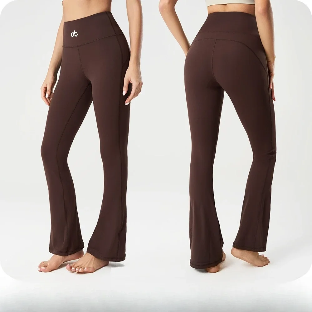 Women Seamless High Waist Flared Leggings Naked‑Feel Hip Lifting Quick Dry Breathable Yoga Gym Pilates Bell Bottom Workout Pants