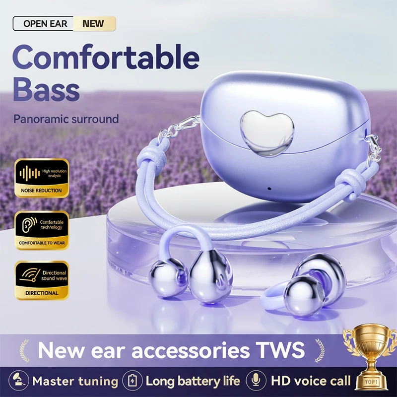 Auriculares Bluetooth con Clip para la oreja, auriculares inalámbricos con ruido, táctiles inteligentes, portátiles, para reuniones y llamadas