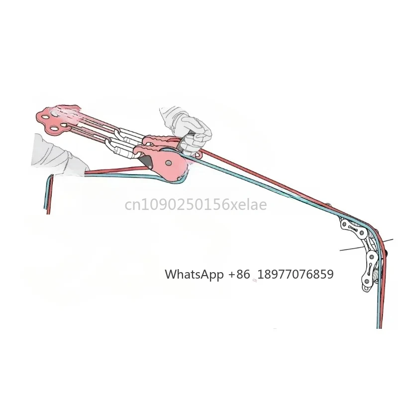 ASAT RD2 رافعة نزول الإنقاذ عالية الكفاءة وواقي بكرة الفرامل السفلي في اتجاه واحد #4