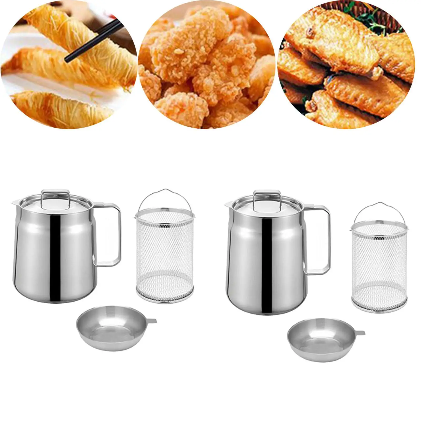 Stainless Steel Deep Fryer Kit with Unique Oil Draining Mechanism