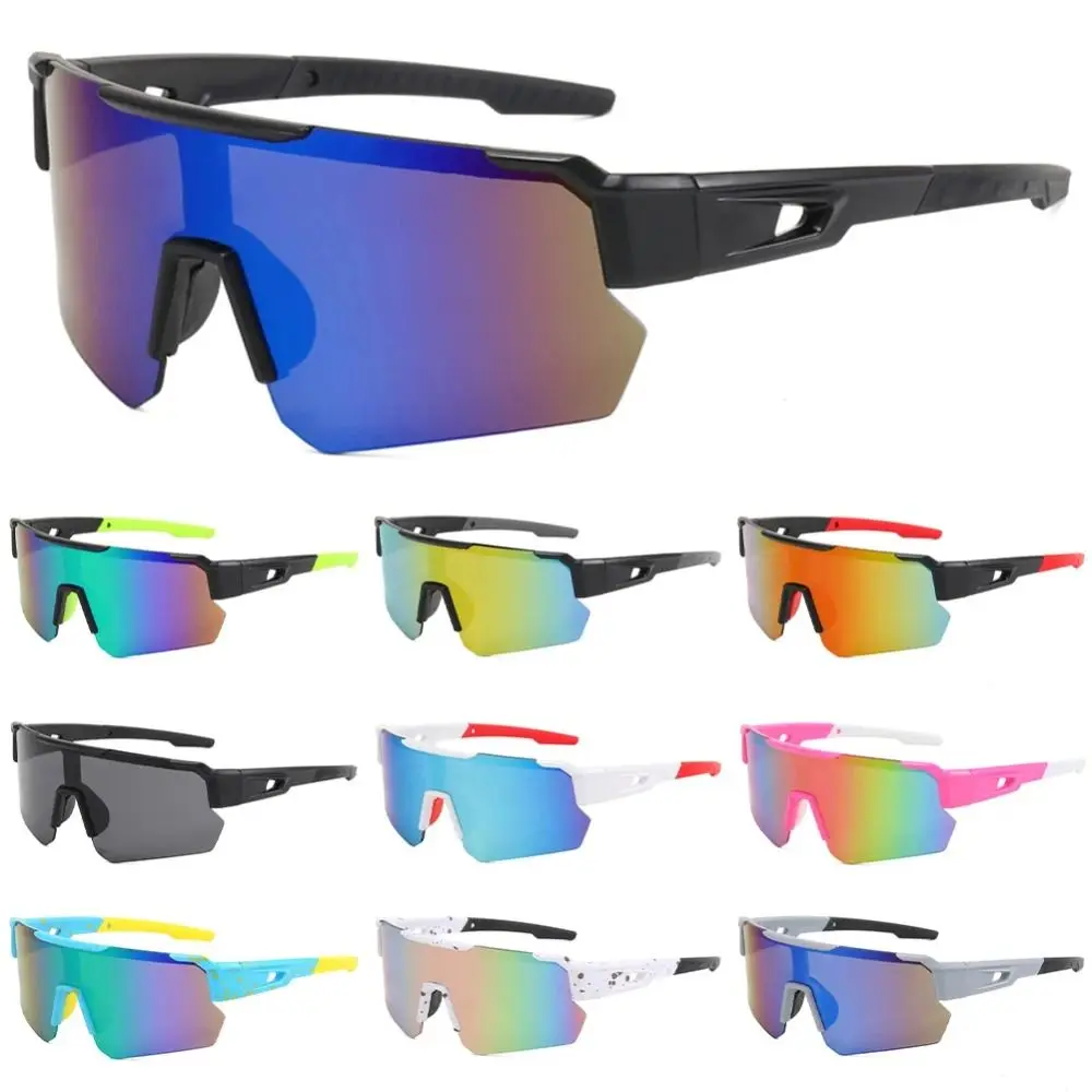 Gafas de sol de ciclismo UV400, lentes HD, medio marco, resistente a los rayos UV, gafas de ciclismo cómodas de moda para deportes al aire libre, gafas para montar