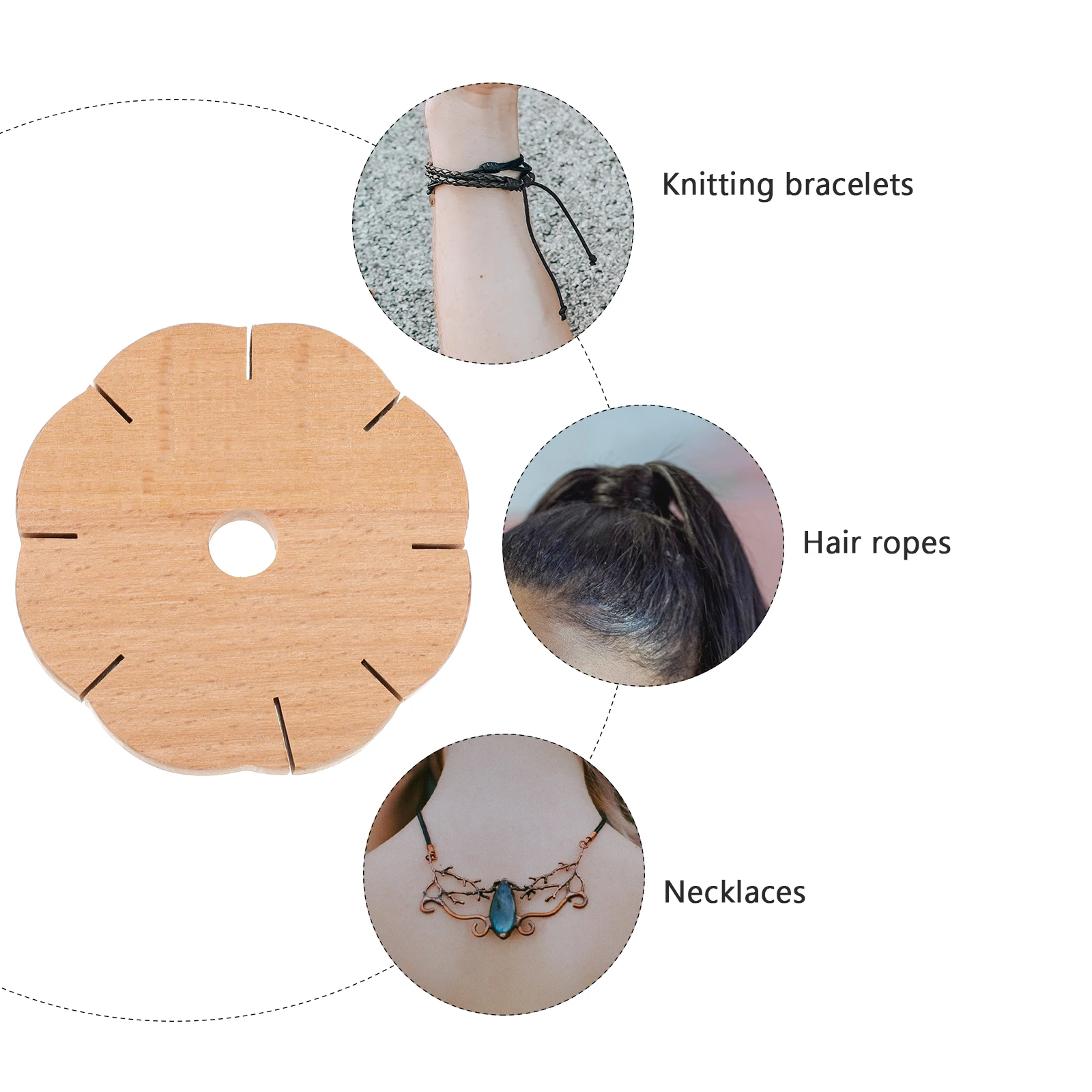 

Hand Braiding Disk Knitting Machine Beads DIY Craft Tool Set Brown Device Small Storage Healthy Materials Beginner Experienced