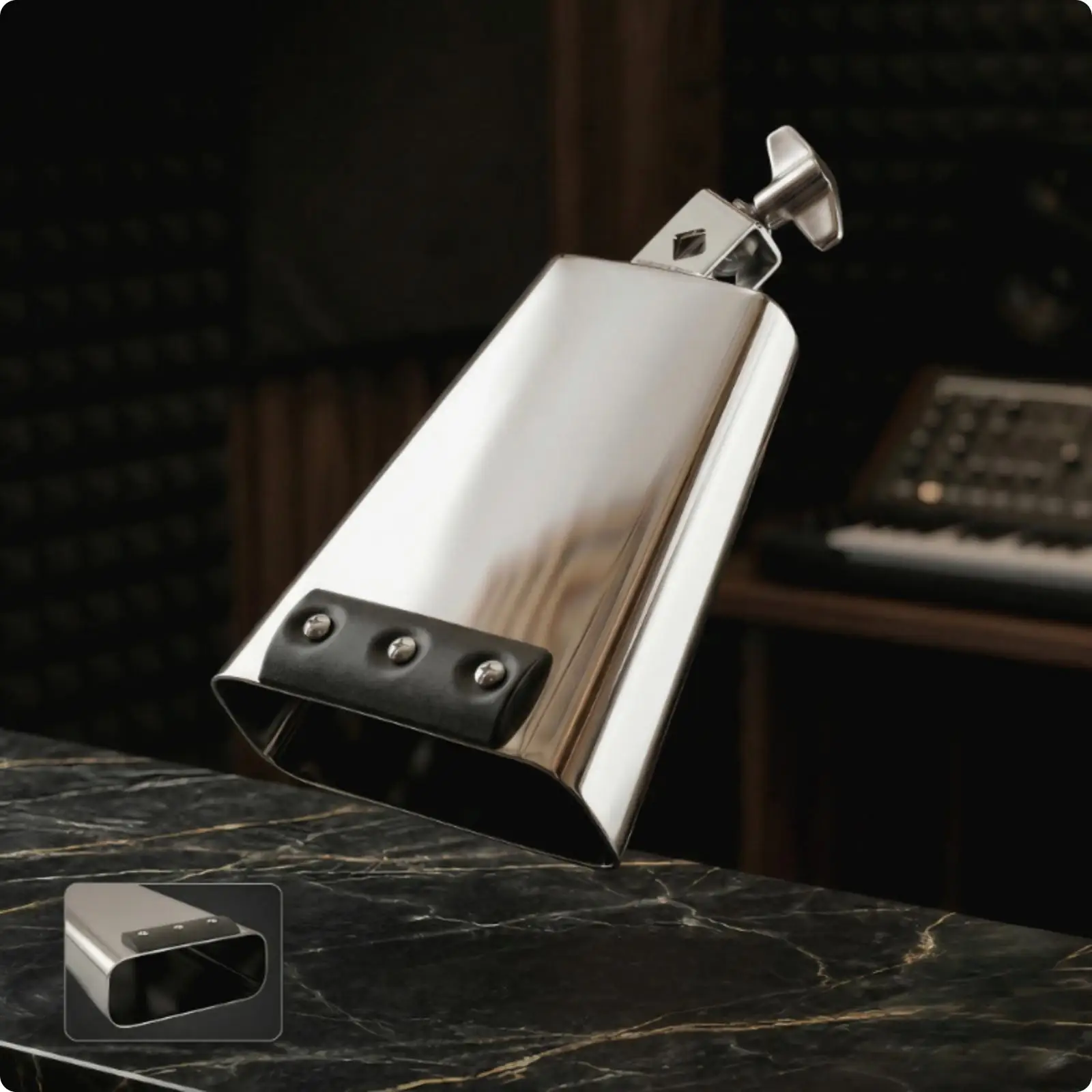 Hand Percussion Cowbell Steel Musical Bell Professional Rhythm Instrument for Band Arrangement