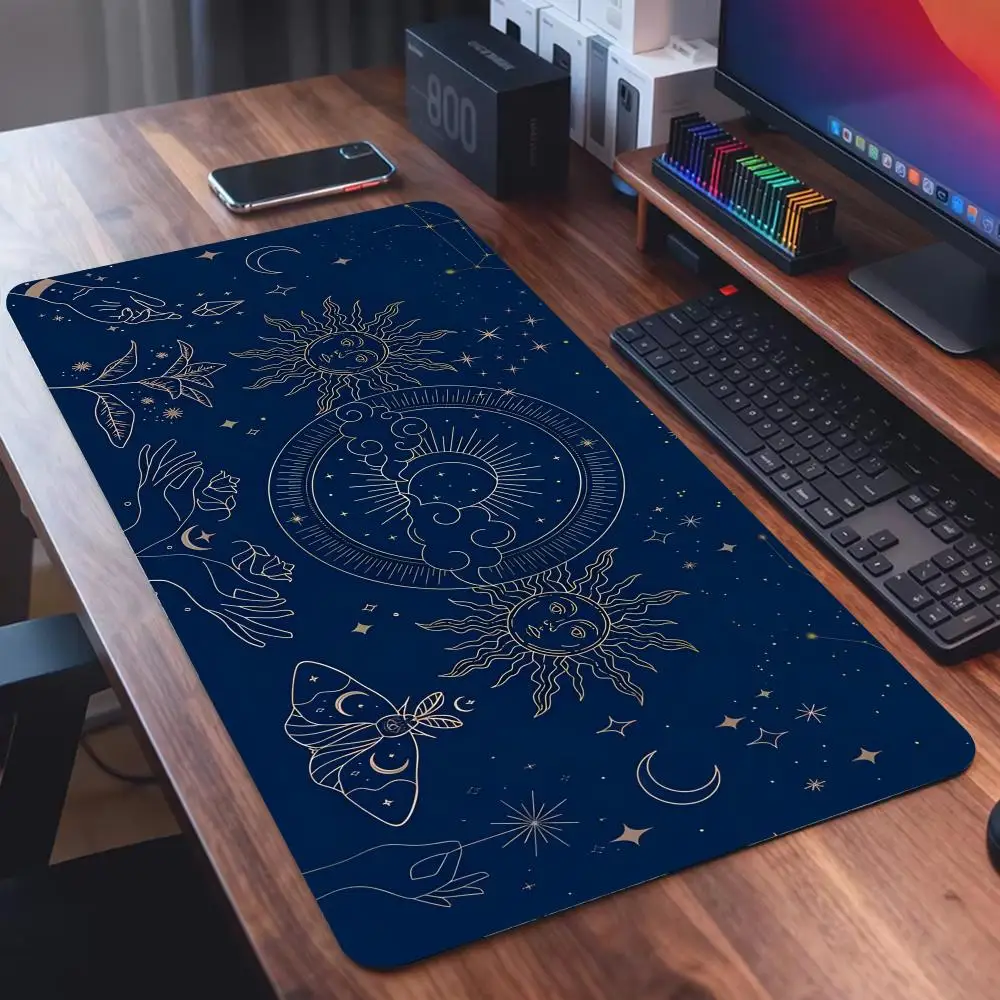 Mystic Art T-Tarot Mouse Pad Non-Slip Large Gaming Mat, Waterproof & Stitched Edge Desk Pad
