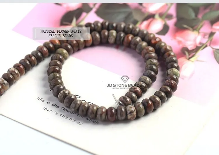 8x5mm Naturstein Gelbes Tigerauge Rosa Quarz Flache Abakusperle Lose Zwischenperle für Schmuckherstellung DIY Halskette Armband – Detail 15