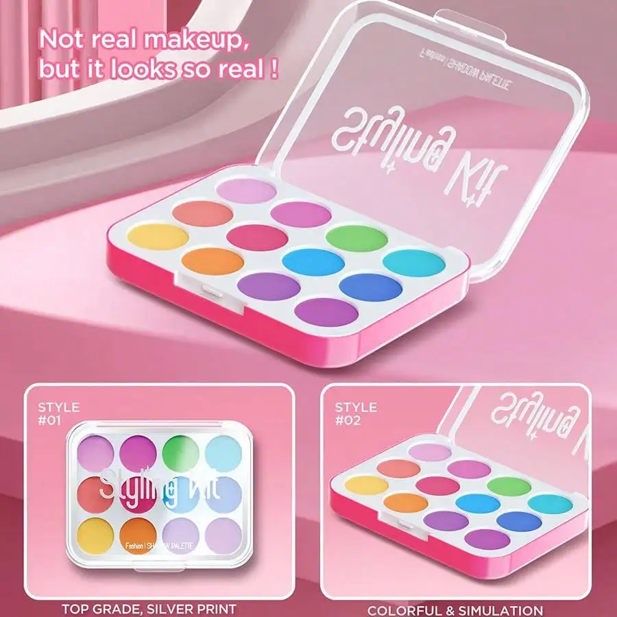 Kids Pretend Makeup Play Set for Ages 3-6 Girls, Children's Cosmetic Simulation Toy Kit, Fashion Styling Beauty Set for Girls