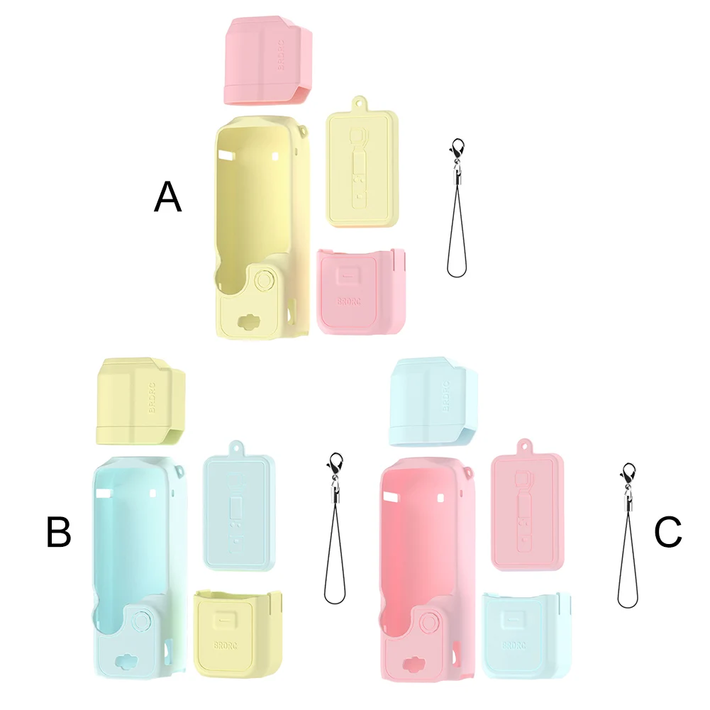 Silicone Cover for DJI Osmo Pocket 3 Handle Soft Sleeve Skin Lens Cap Anti-Scratch Protective Cover Anti-bump Protective Shell