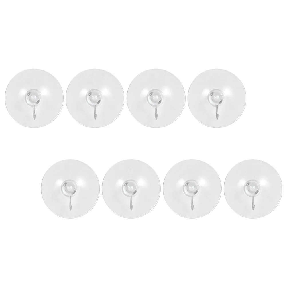 8 Pcs Suckers Vacuum Suction Cup Hook Kitchen Utensil Hooks Punch Free Household Cups Towel Holder Hanger