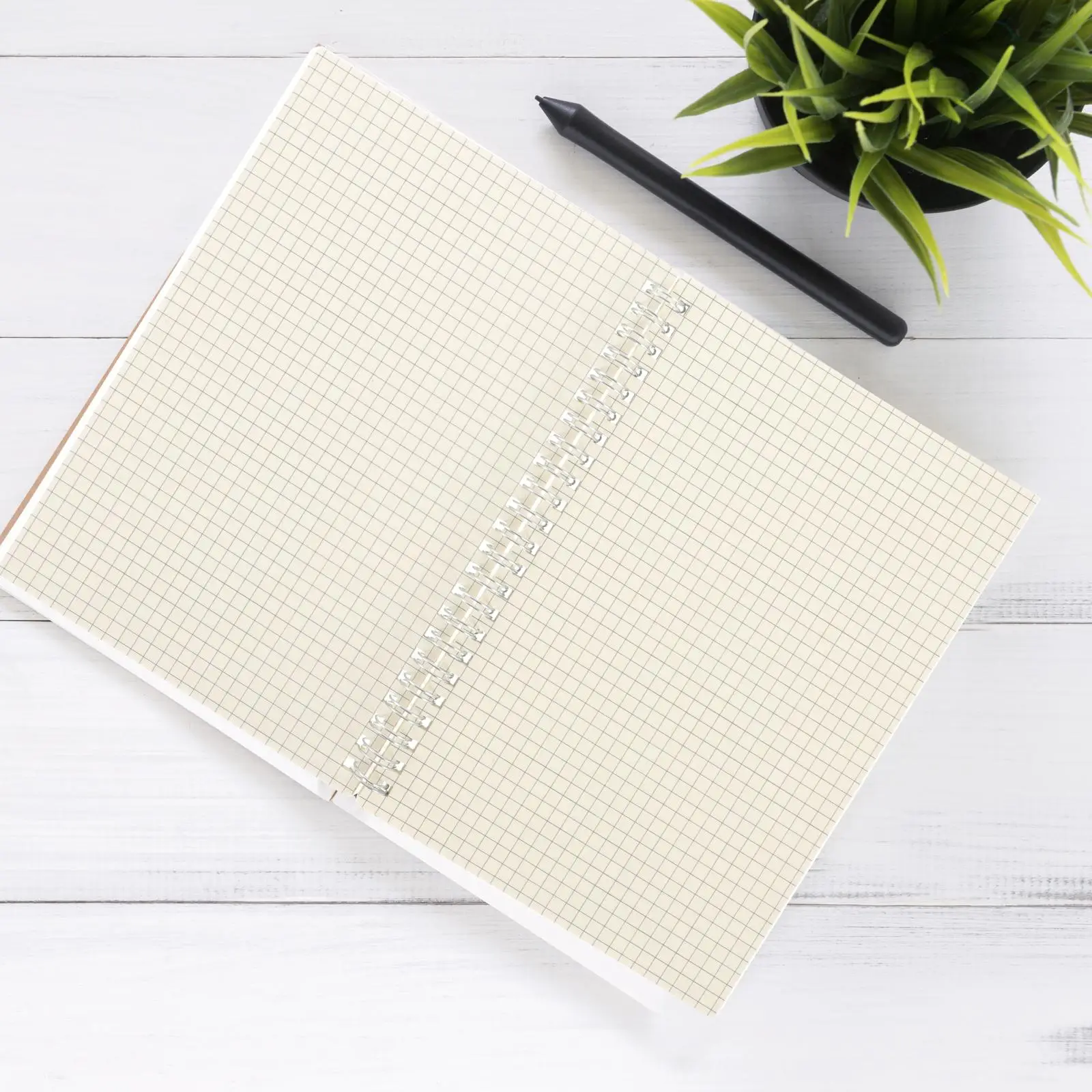 2Pcs Grid Notebook A5 Square Spiral Notebooks for Math Engineering Writing School Work Thick Paper Students Supplies
