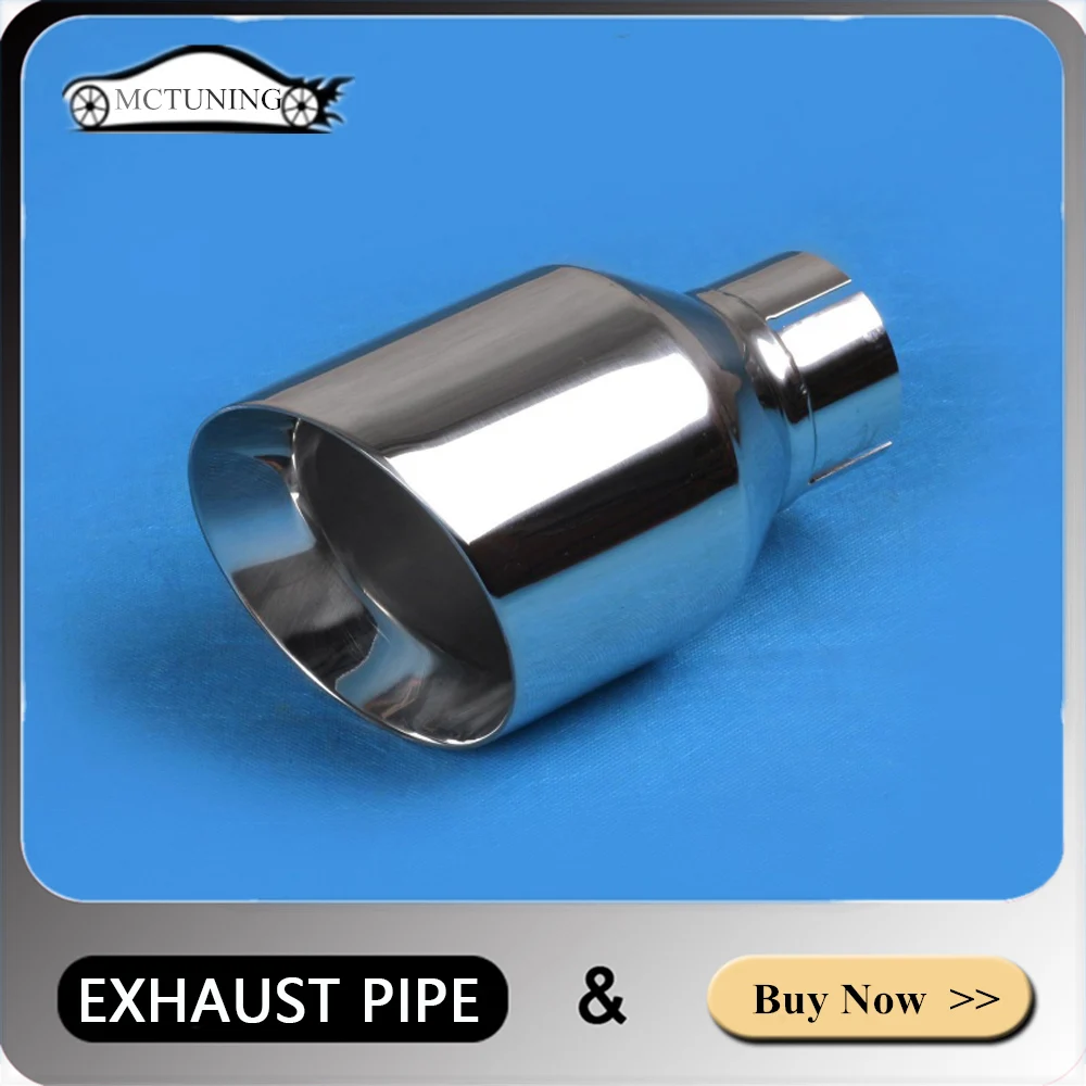 1 Pc Big Size Exhaust Tip 6 /5 /4.5 inch Car Universal 304 Stainless Steel Black/Silver Muffler Tailpipe Pipe Customized Inlet