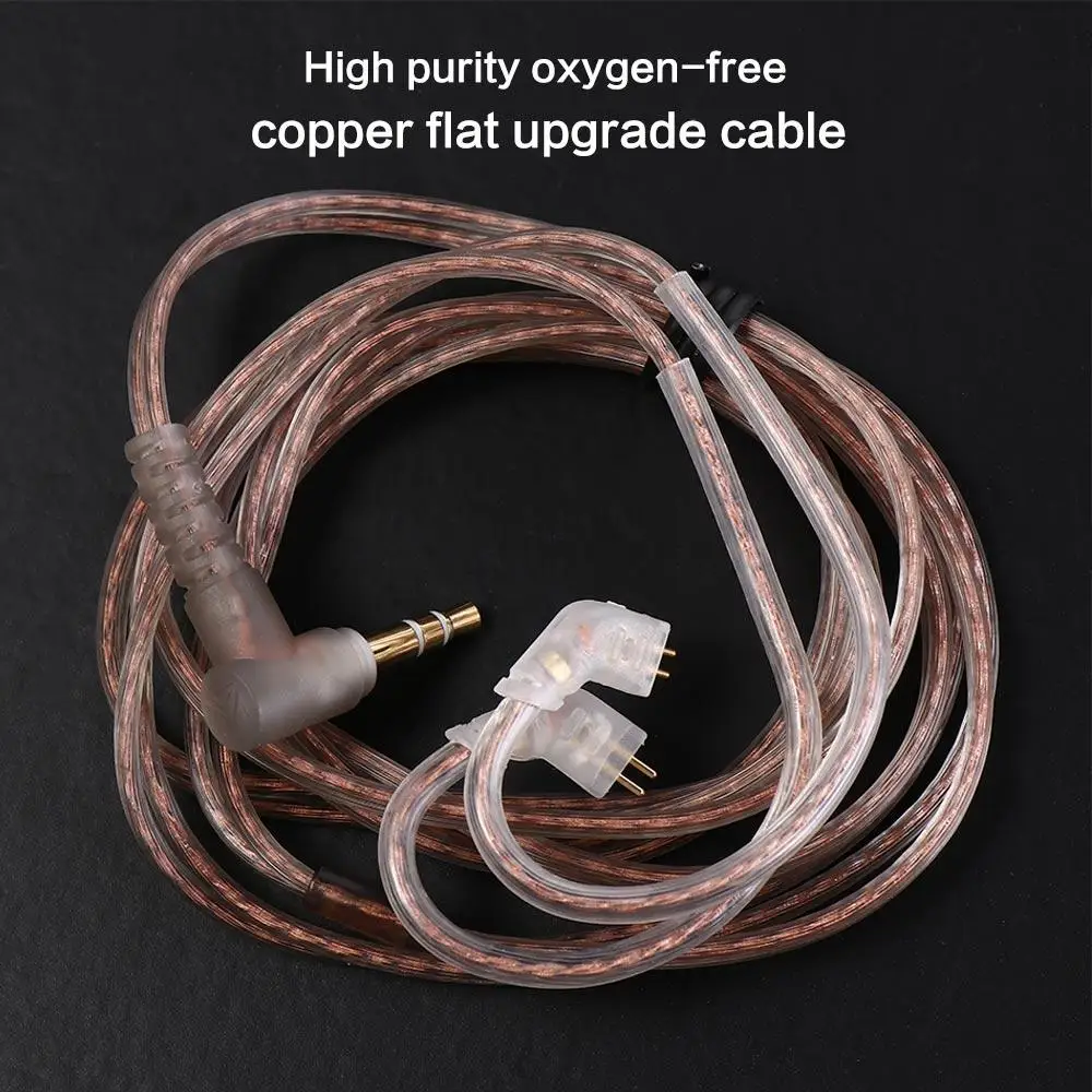 Pin Upgrade Twisted Cable Oxygen-Free Copper 2Pin Cable KZ Earphones Cord 2Pin Headphone Cord In Ear Cable ZS10 Earphone Wire